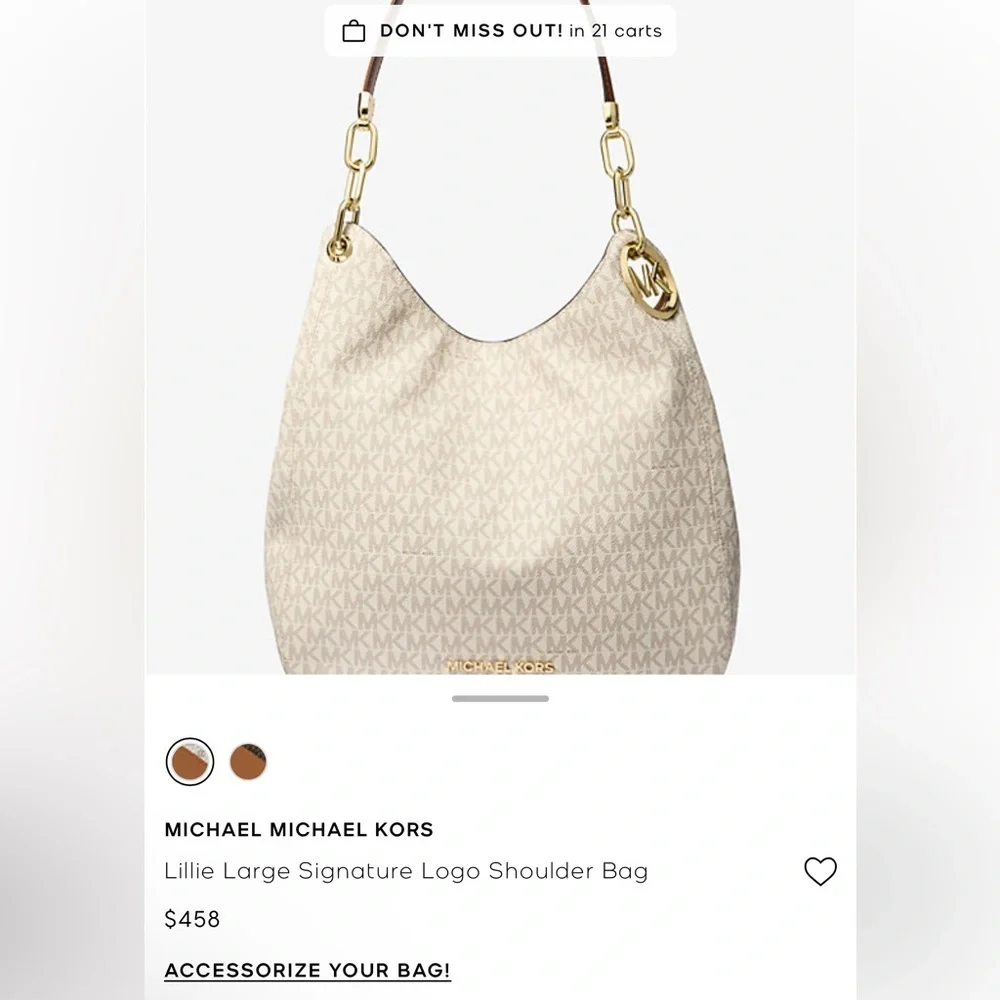 MICHAEL MICHAEL KORS Lillie Large Signature Logo Shoulder Bag